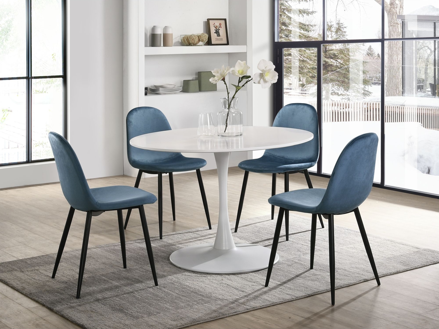 Briscoo White Dining Table - Thumbnail - Image 2