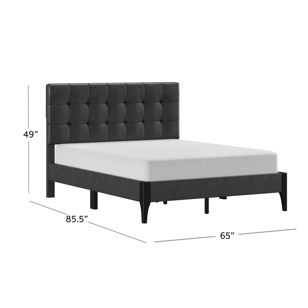 Brisea Gray Queen Bed - Thumbnail - Image 12