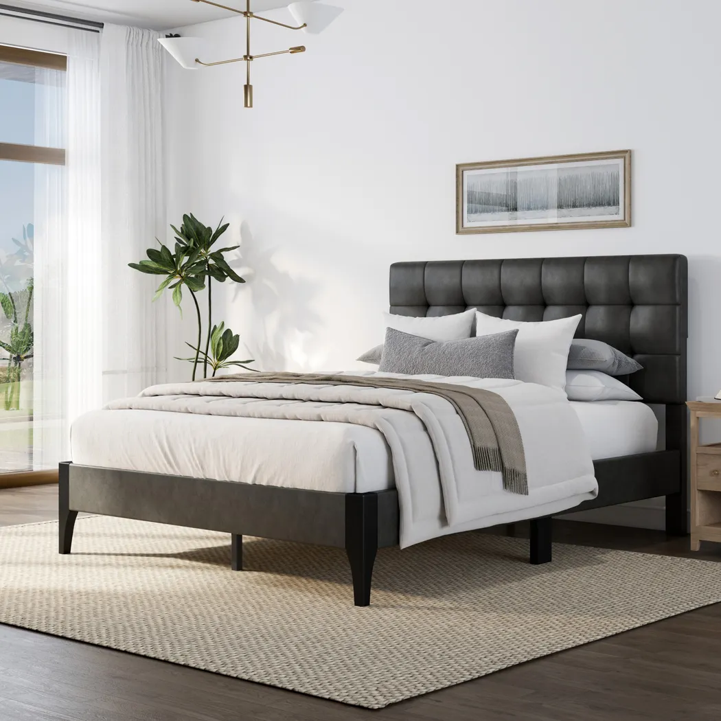 Brisea Gray Queen Bed - Thumbnail - Image 4