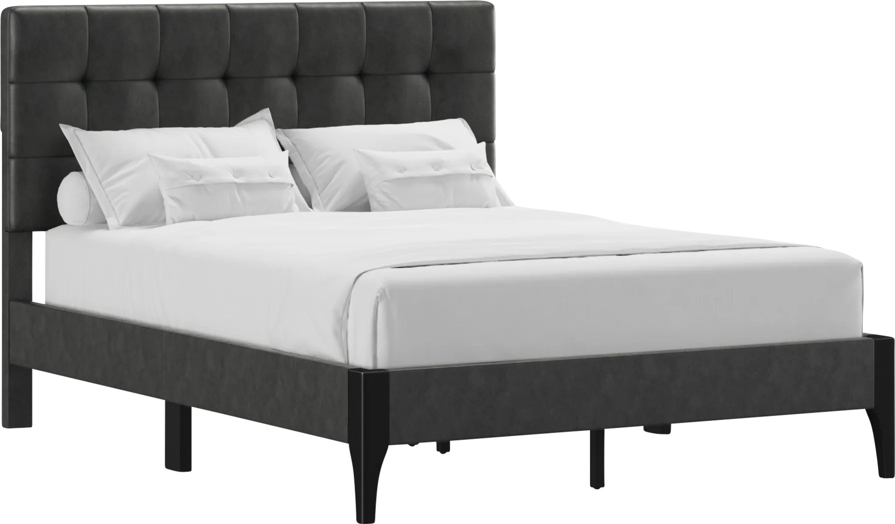 Brisea Gray Queen Bed - Thumbnail - Image 1