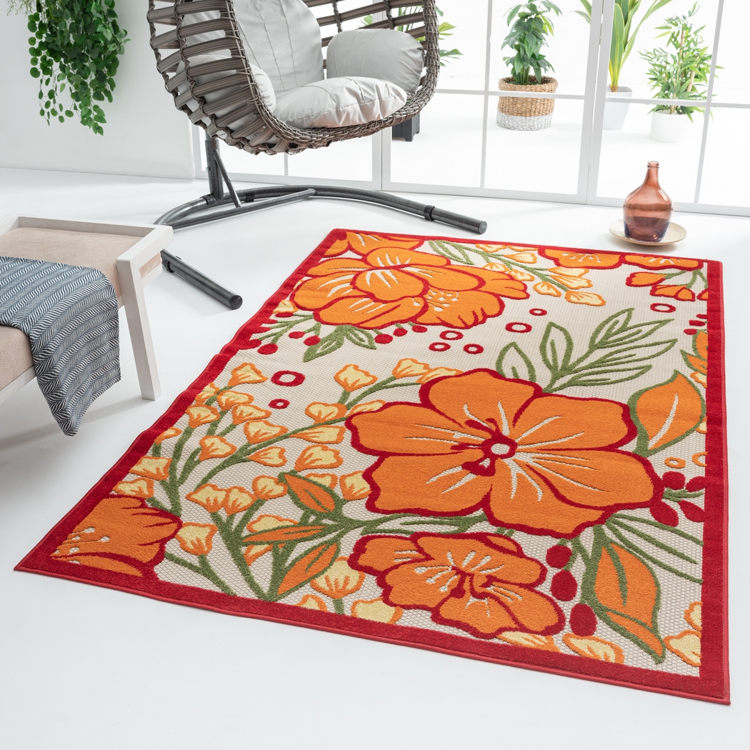 Brisside Gray/Multi 5' x 8' Indoor/Outdoor Rug - Thumbnail - Image 3