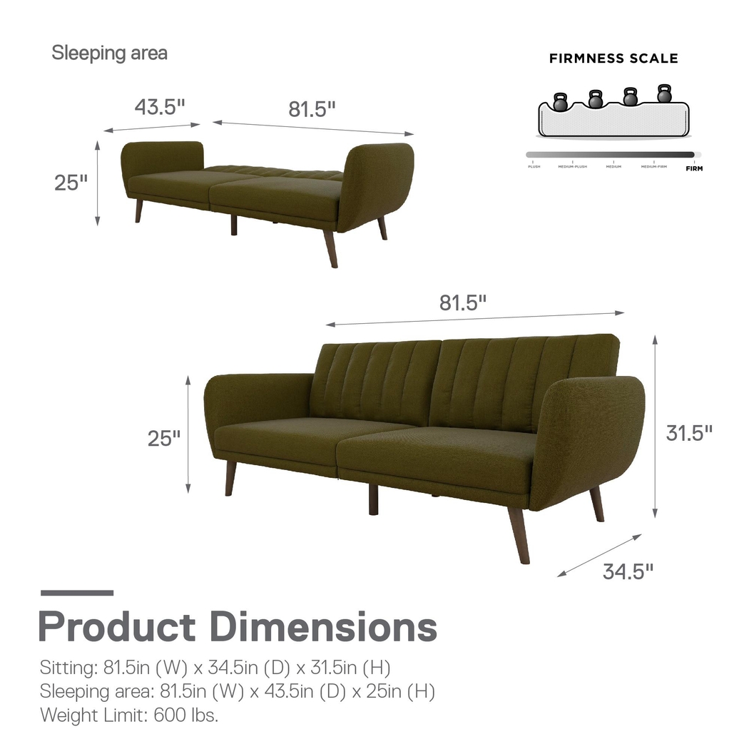 Bristerburg Green Futon - Thumbnail - Image 18