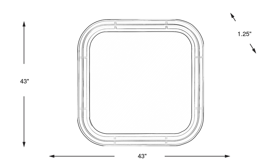 Dimension Image. Please refer to the Dimension Tab on this page for dimension details.