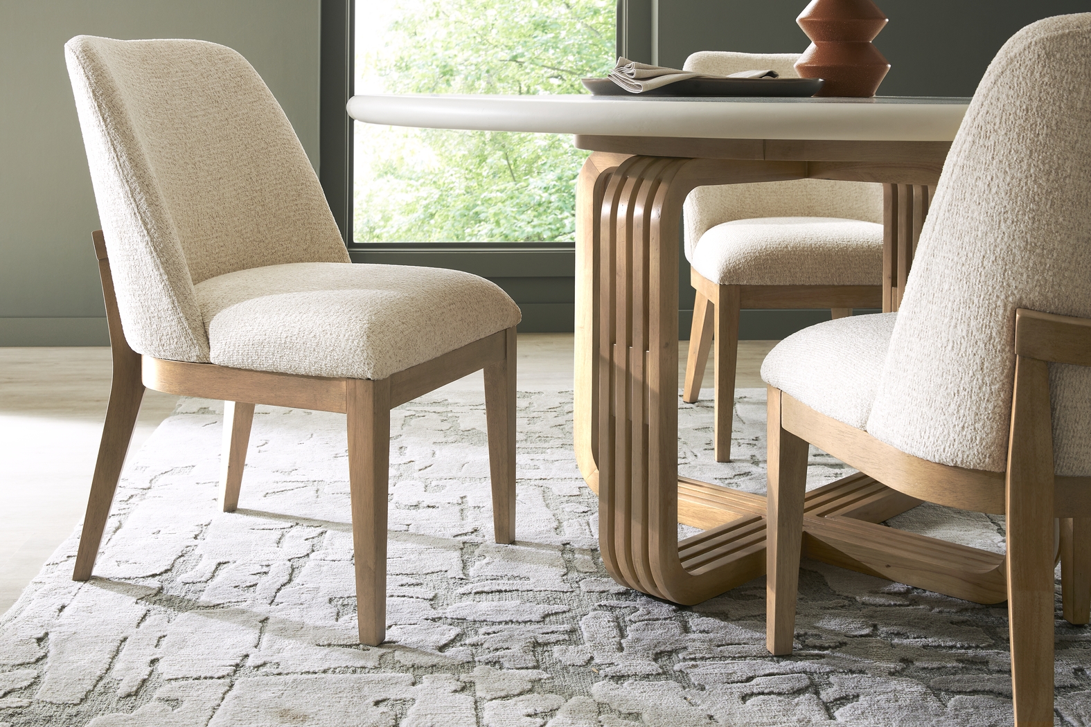 Bristol Bay White Round Dining Table - Thumbnail - Image 2