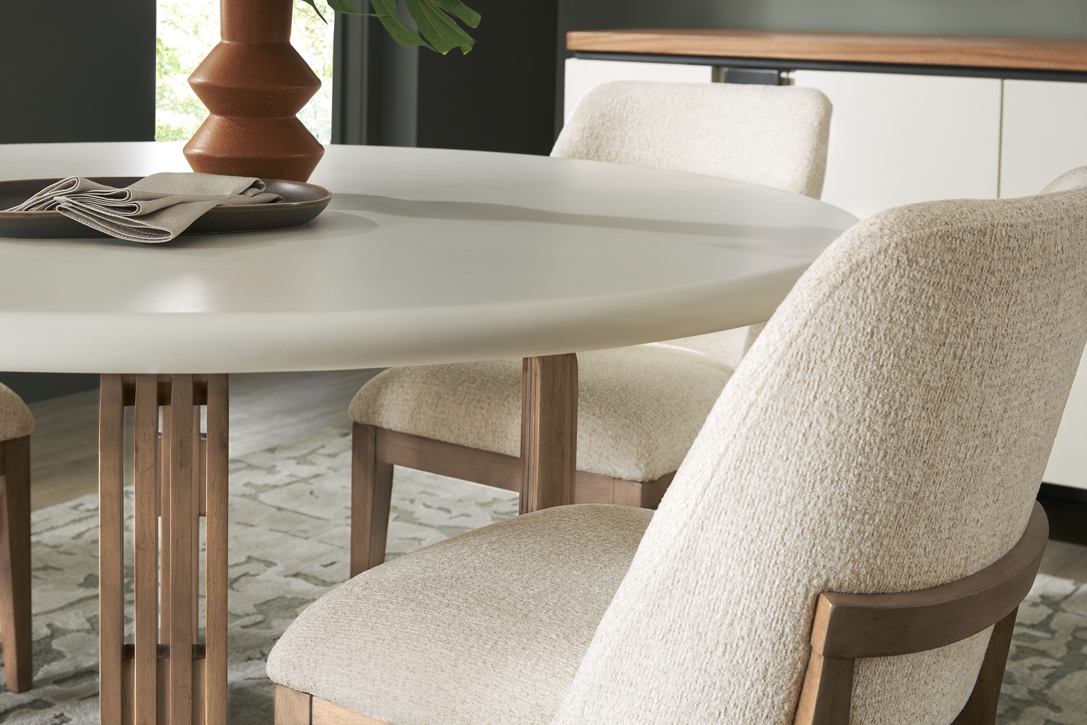 Bristol Bay White Round Dining Table - Thumbnail - Image 3