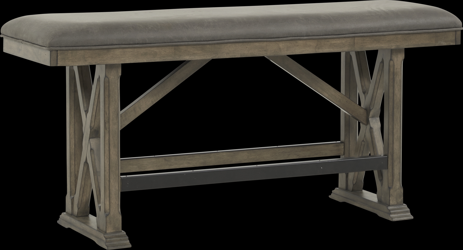 Bristow Charcoal Counter Height Bench - Thumbnail - Image 1