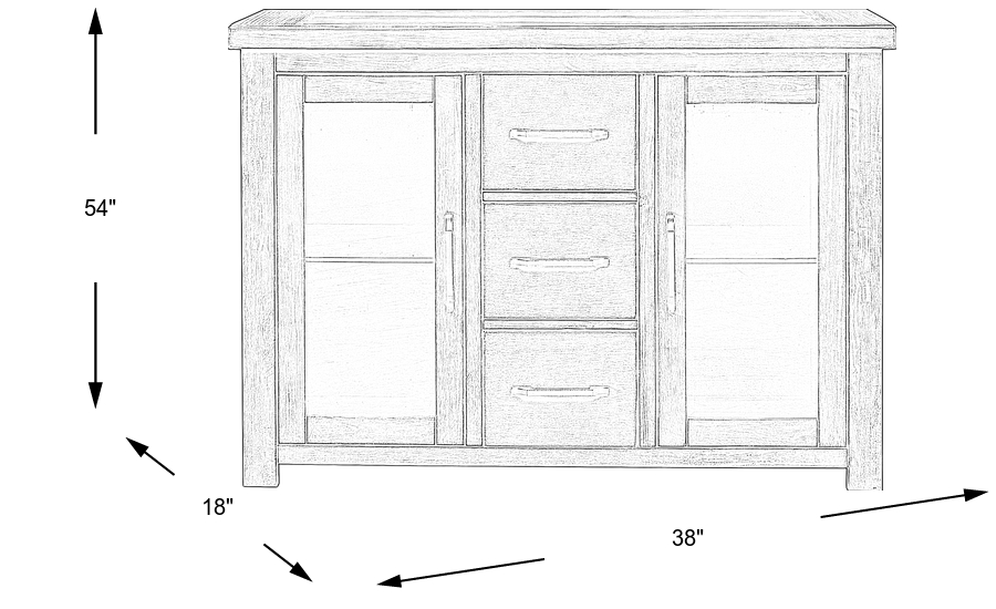 Dimension Image. Please refer to the Dimension Tab on this page for dimension details.