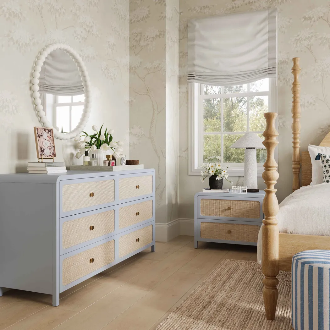 Britnie Blue Nightstand - Thumbnail - Image 2