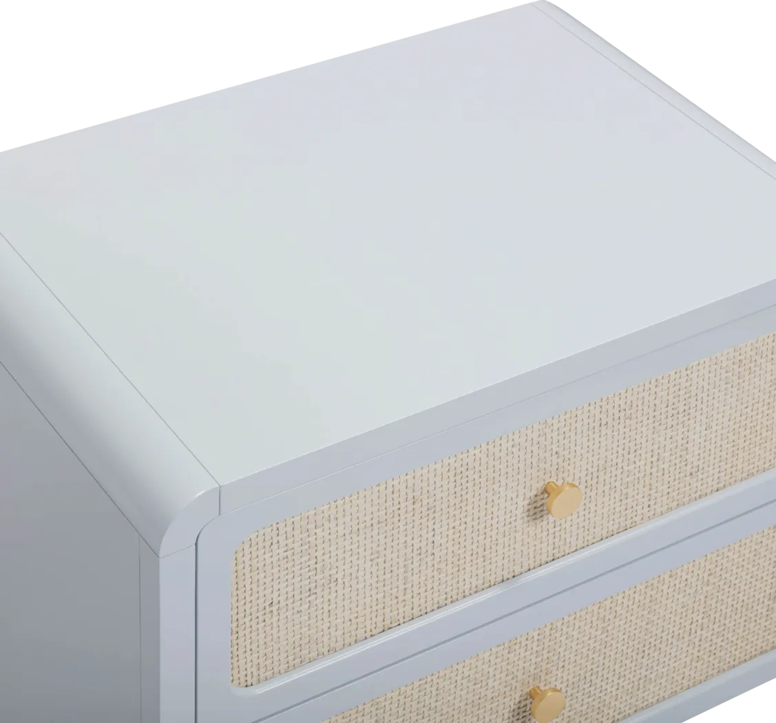 Britnie Blue Nightstand - Thumbnail - Image 3