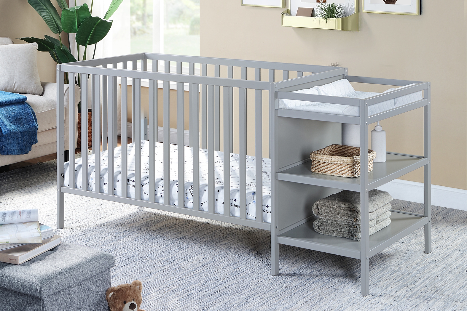 Kids Brittinger Gray Crib Combo - Thumbnail - Image 5