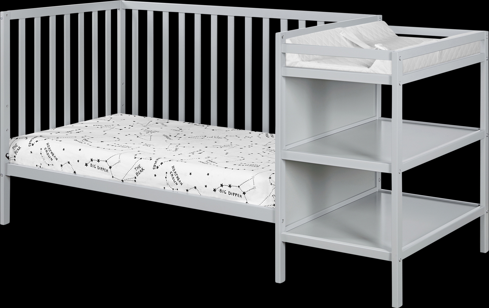Kids Brittinger Gray Crib Combo - Thumbnail - Image 1