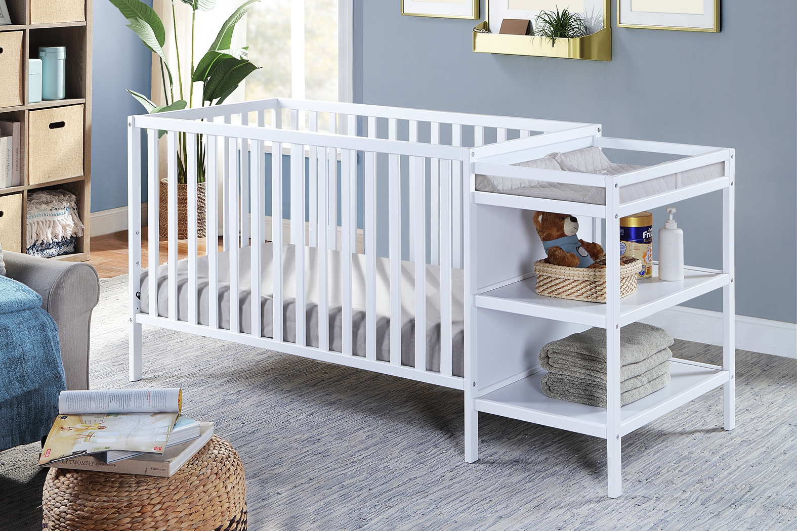 Kids Brittinger White Crib Combo - Thumbnail - Image 5