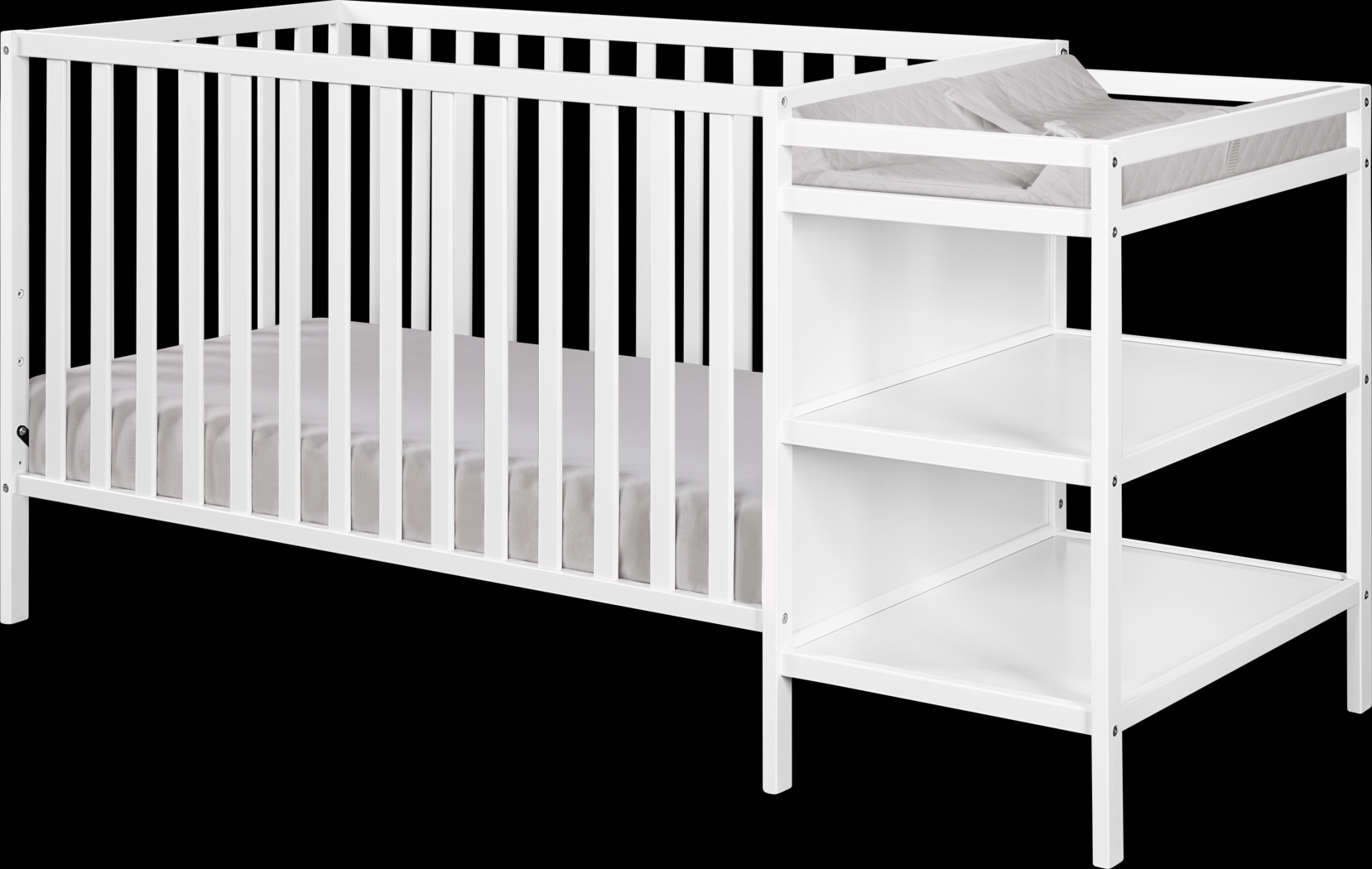Kids Brittinger White Crib Combo - Thumbnail - Image 1