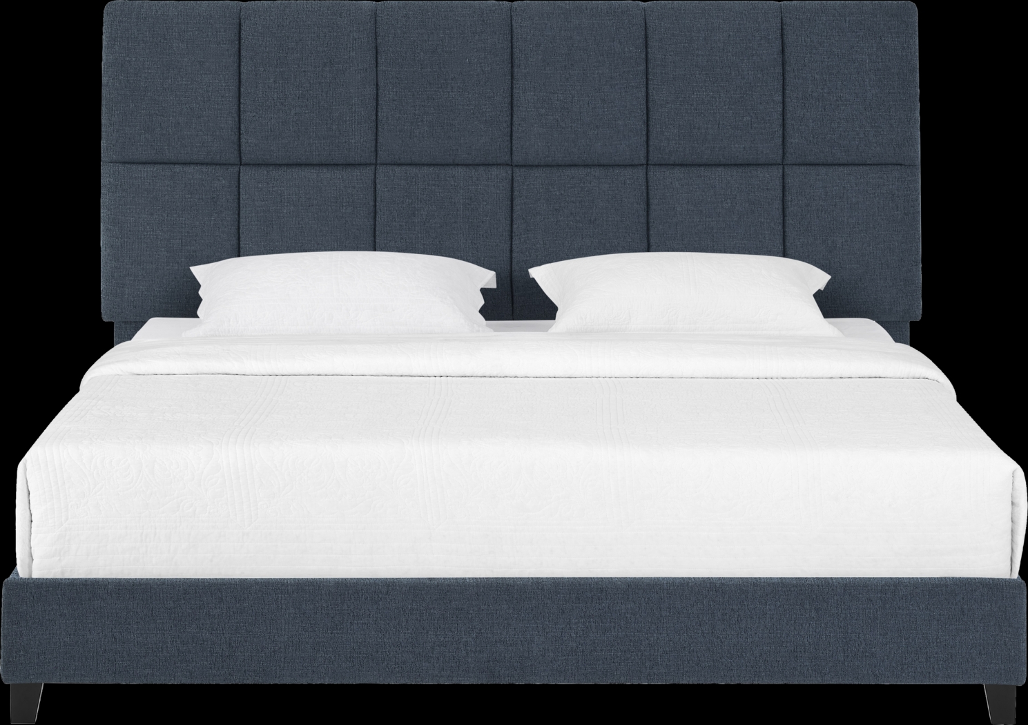 Briya Blue King Upholstered Bed - Thumbnail - Image 6