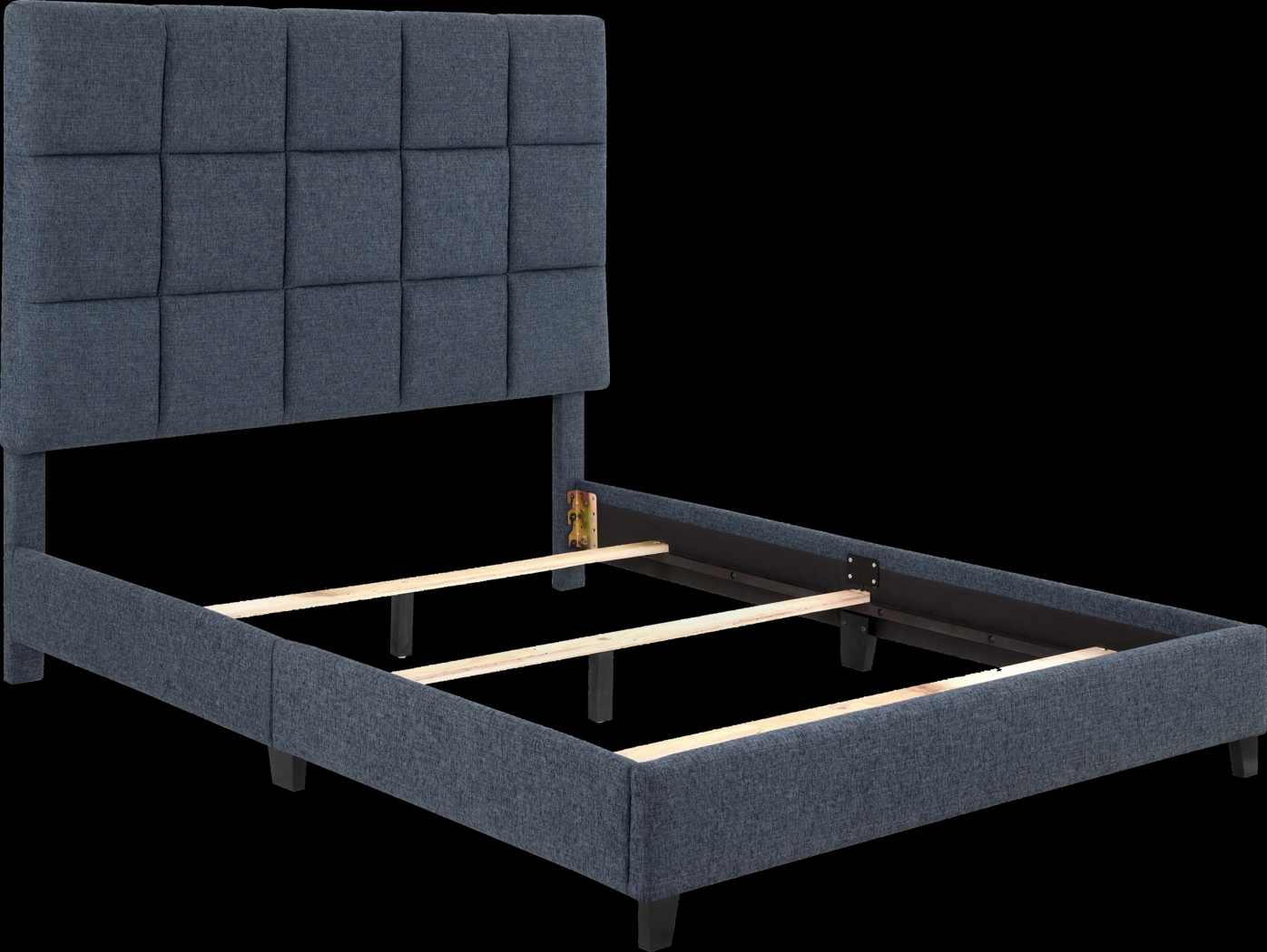 Briya Blue Queen Upholstered Bed - Thumbnail - Image 1