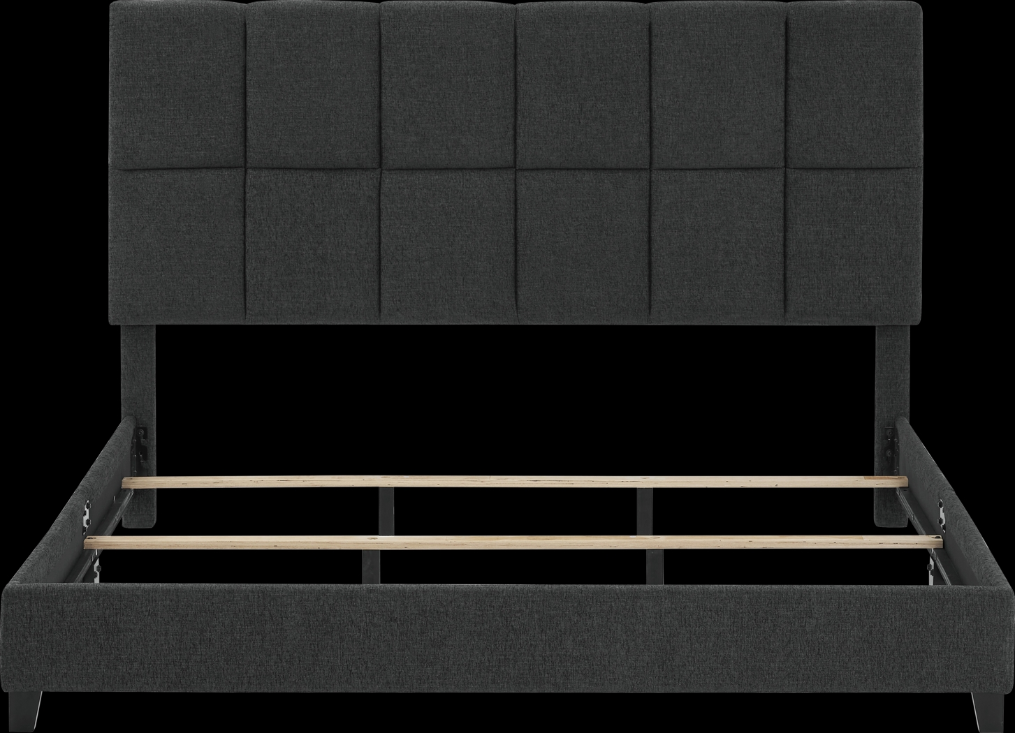 Briya Gray King Upholstered Bed - Thumbnail - Image 5