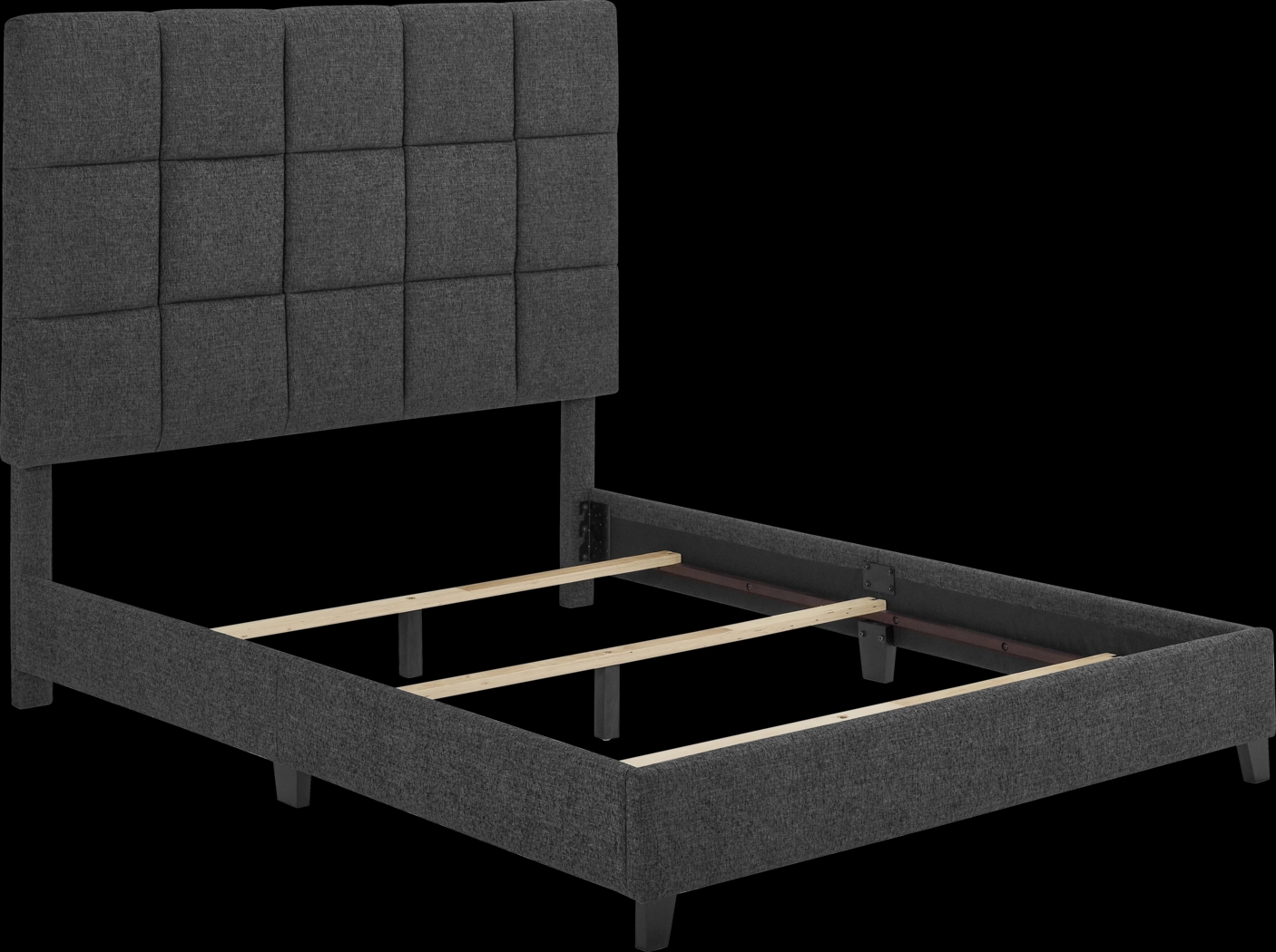 Briya Gray Queen Upholstered Bed - Thumbnail - Image 5