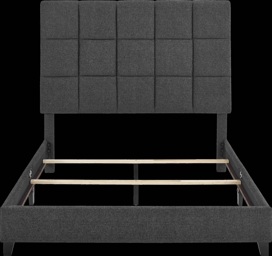 Briya Gray Queen Upholstered Bed - Thumbnail - Image 6