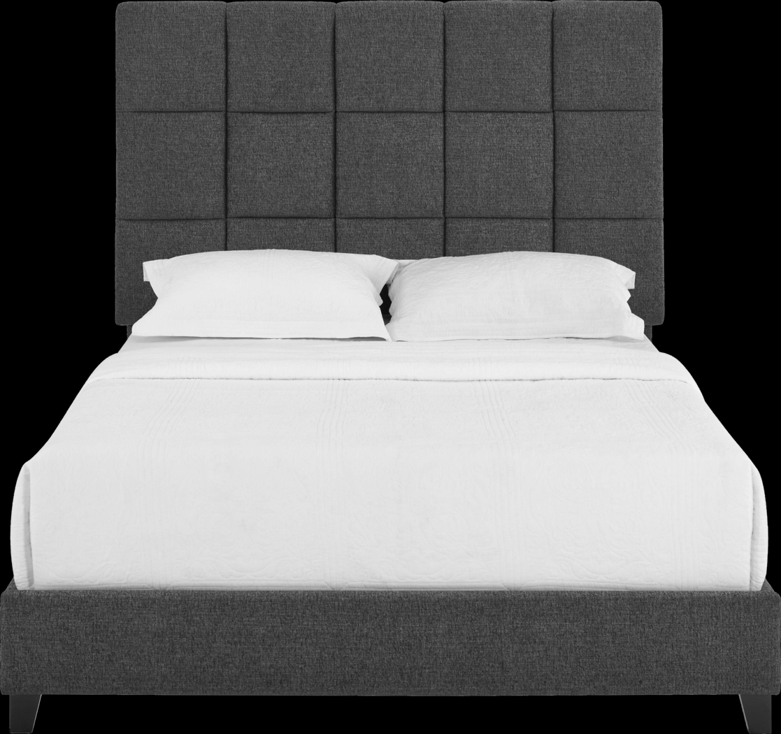 Briya Gray Queen Upholstered Bed - Thumbnail - Image 7