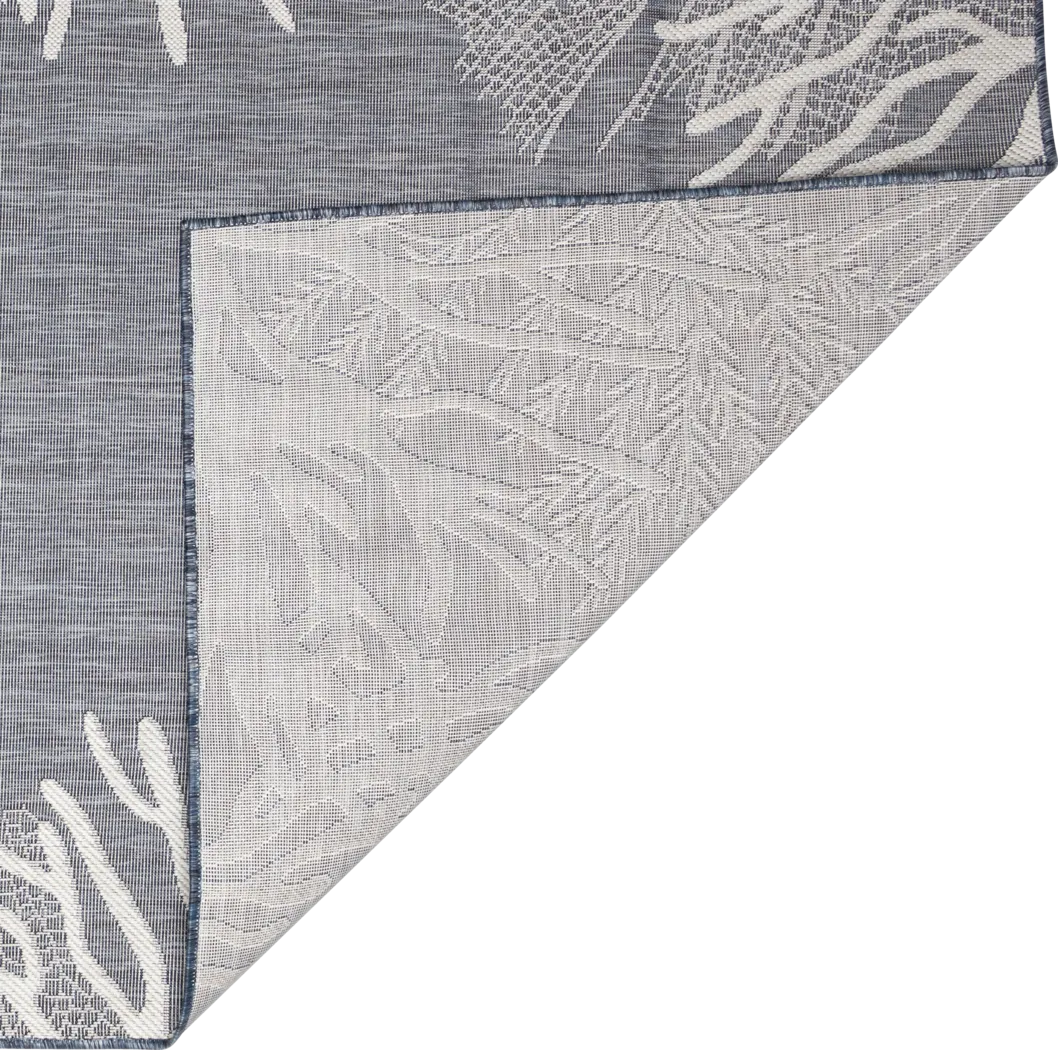 Briza Navy 7'10 Round Indoor/Outdoor Rug - Thumbnail - Image 5