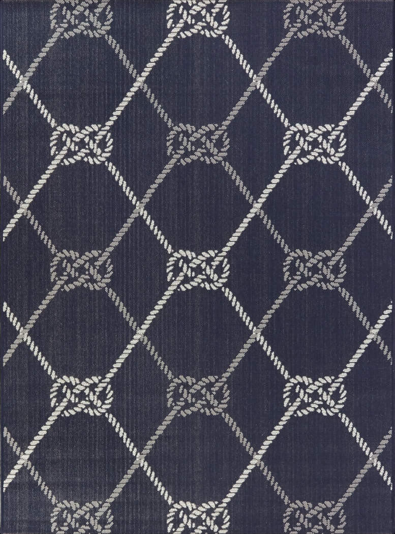 Brizo Navy 7'10 x 9'10 Indoor/Outdoor Rug - Thumbnail - Image 1