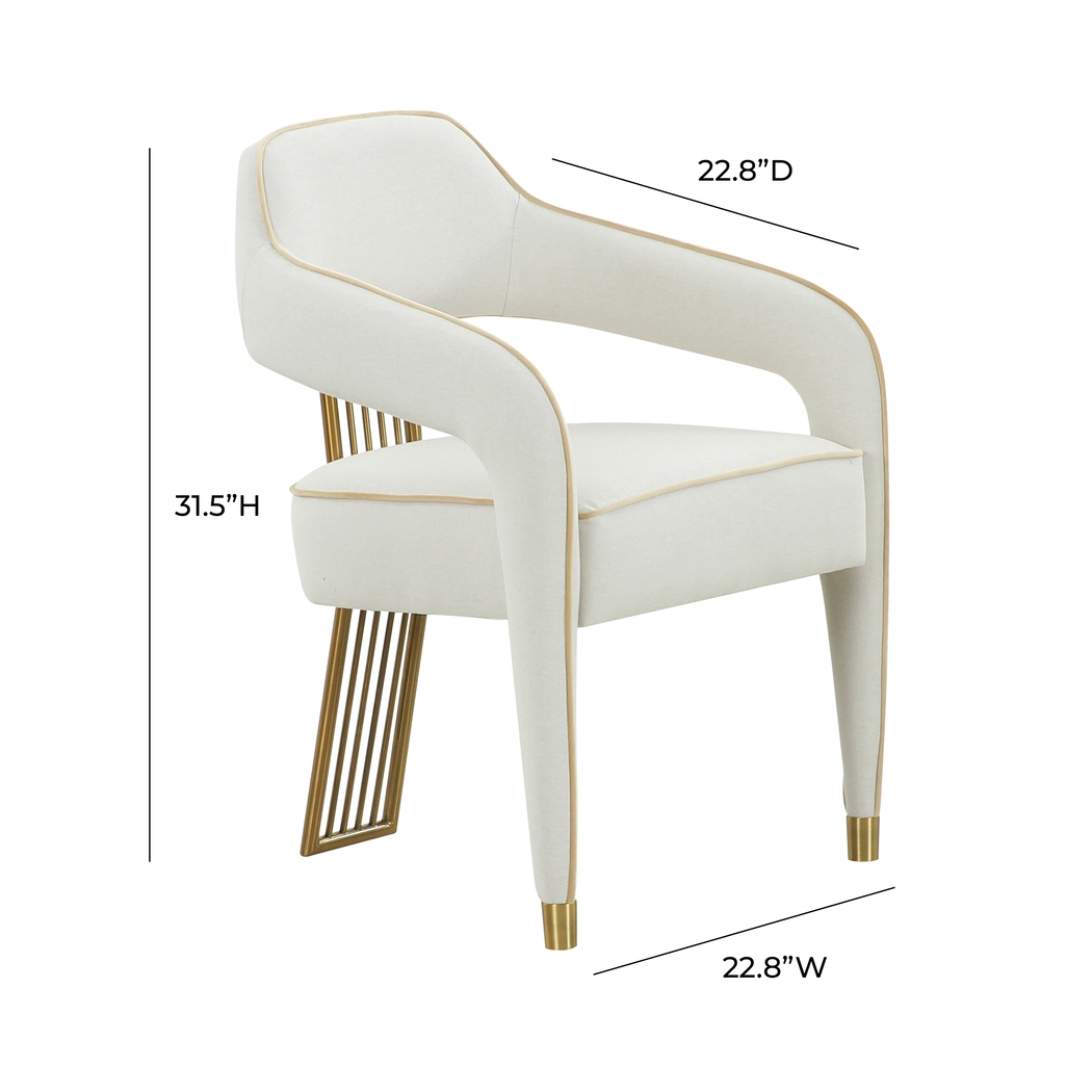 Broadalbin Cream Arm Chair - Thumbnail - Image 6