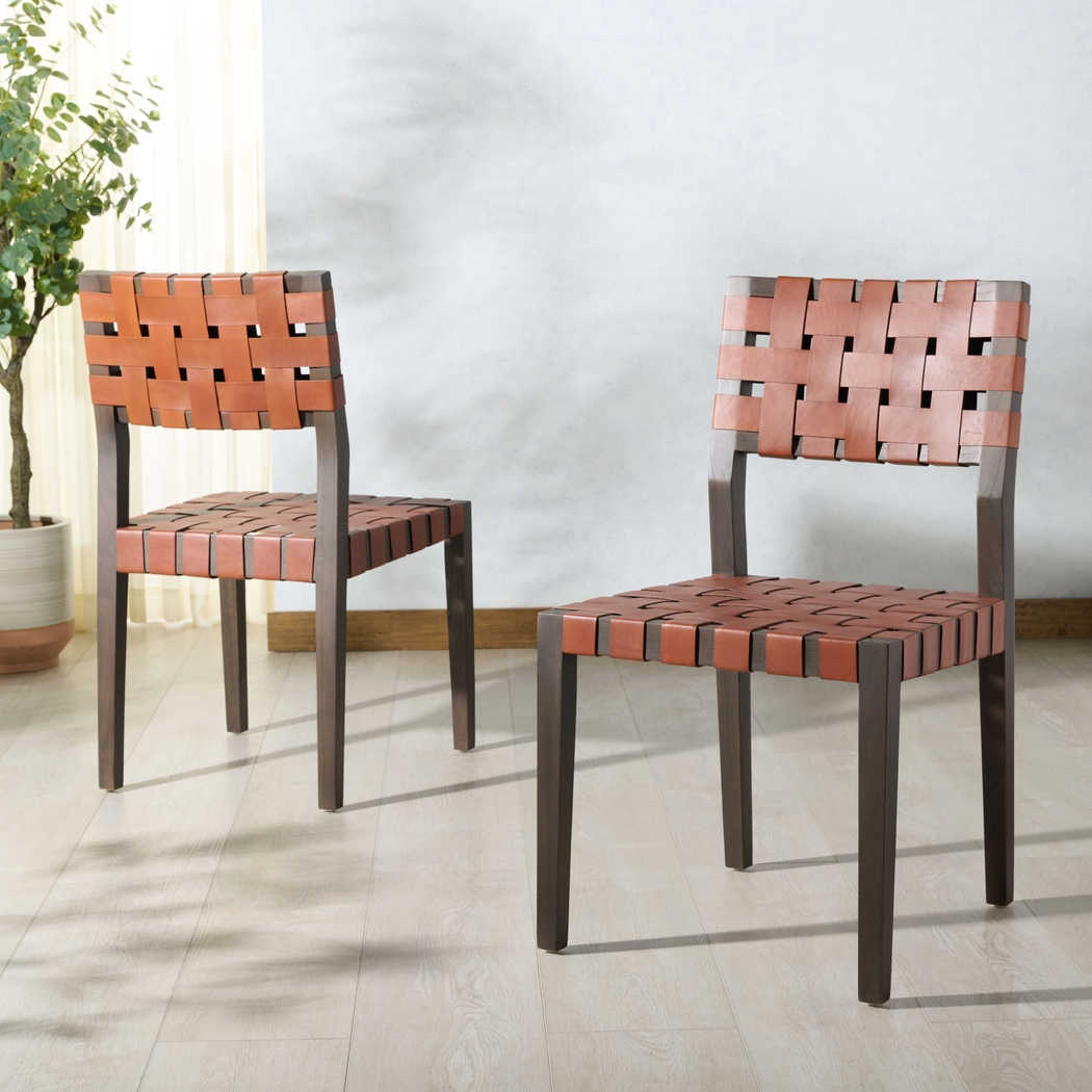 Broader Brown Side Chairs, Set of 2 - Thumbnail - Image 2