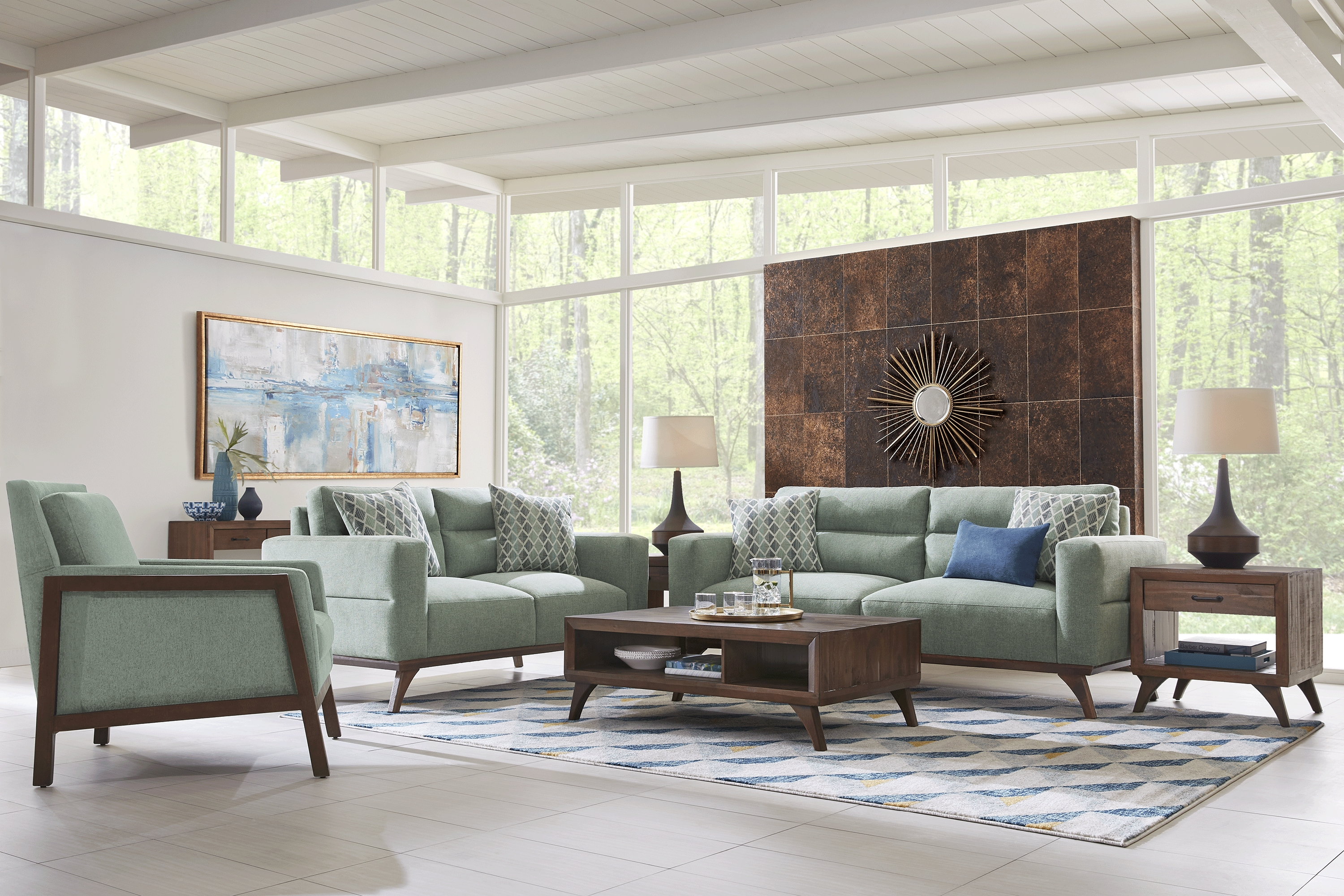 Broadview Park Sage 2 Pc Living Room - Thumbnail - Image 1