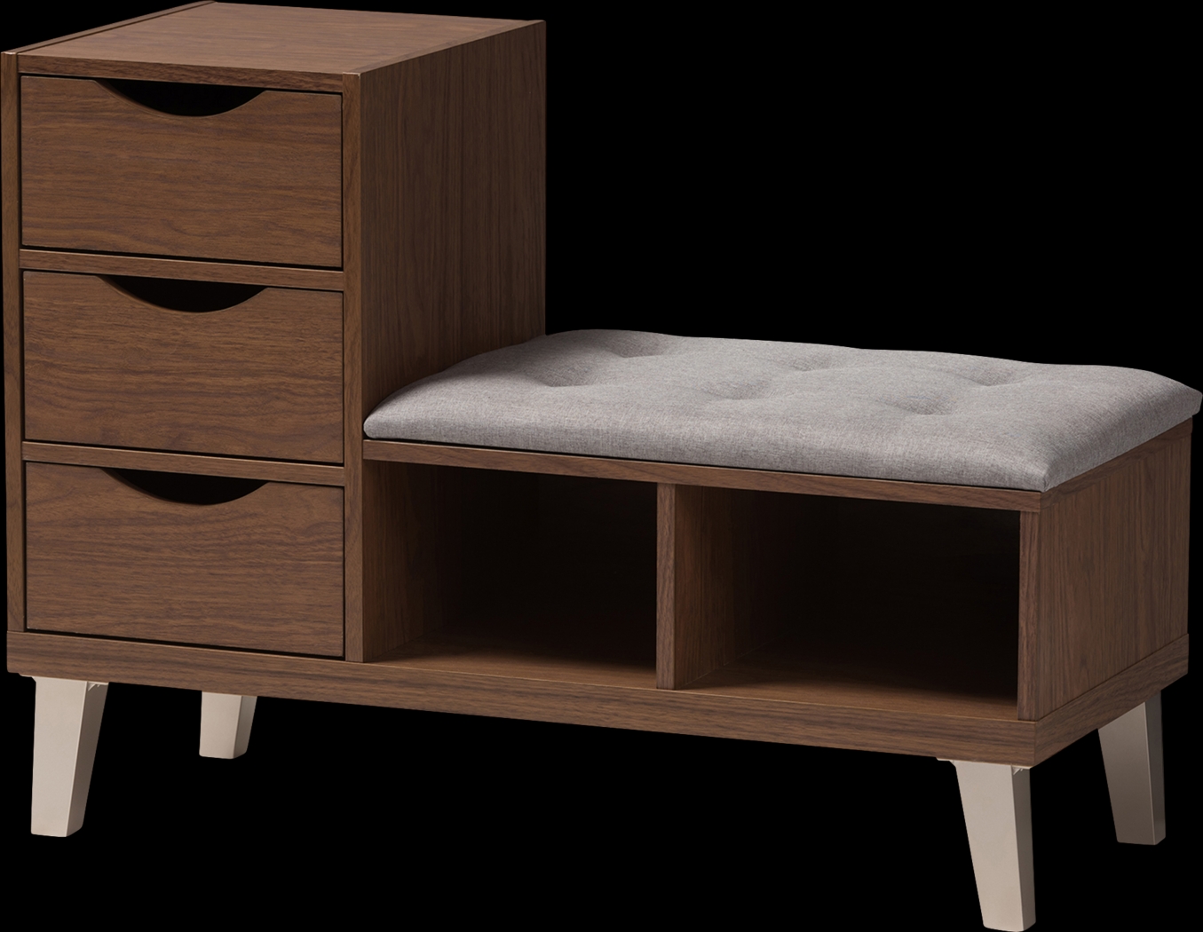 Broadway Walnut Storage Bench - Thumbnail - Image 1