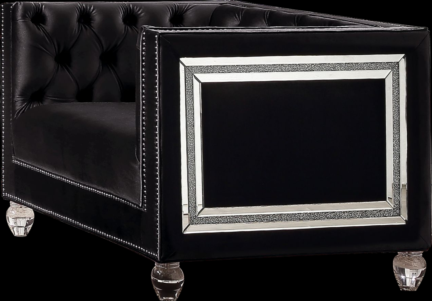 Brocadero Black Accent Chair - Thumbnail - Image 1