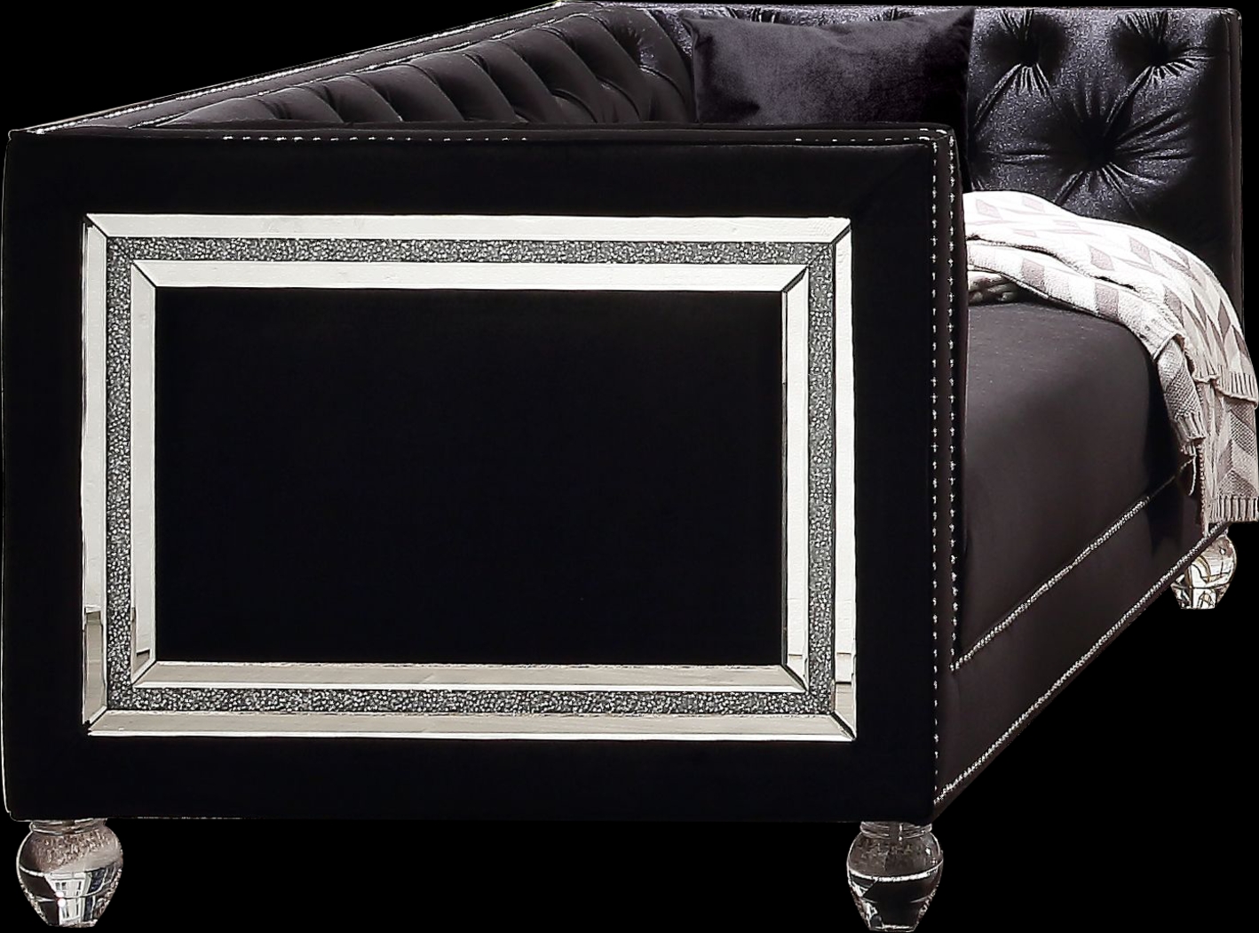 Brocadero Black Loveseat - Thumbnail - Image 1