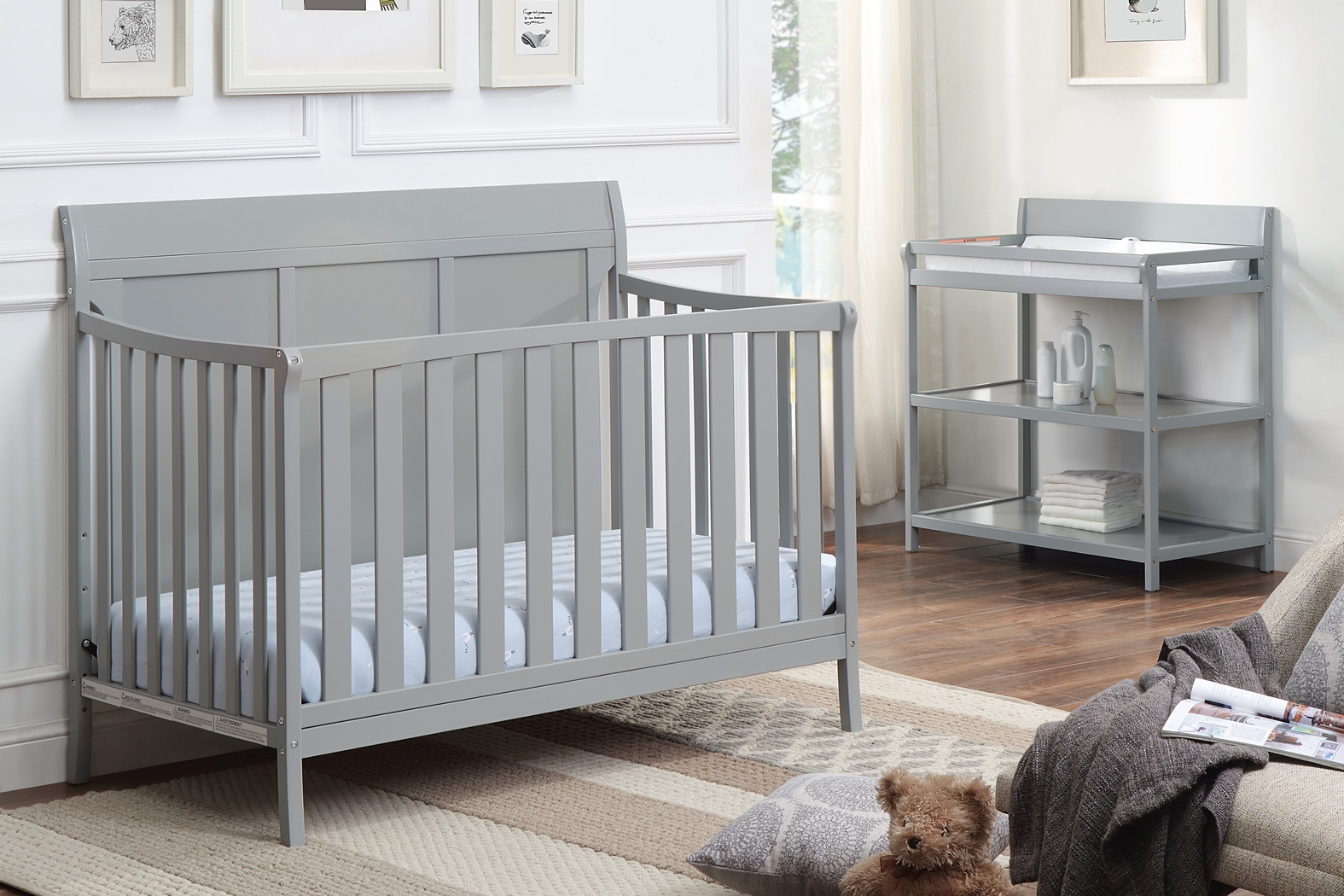 Kids Brockhill Gray Crib - Thumbnail - Image 5