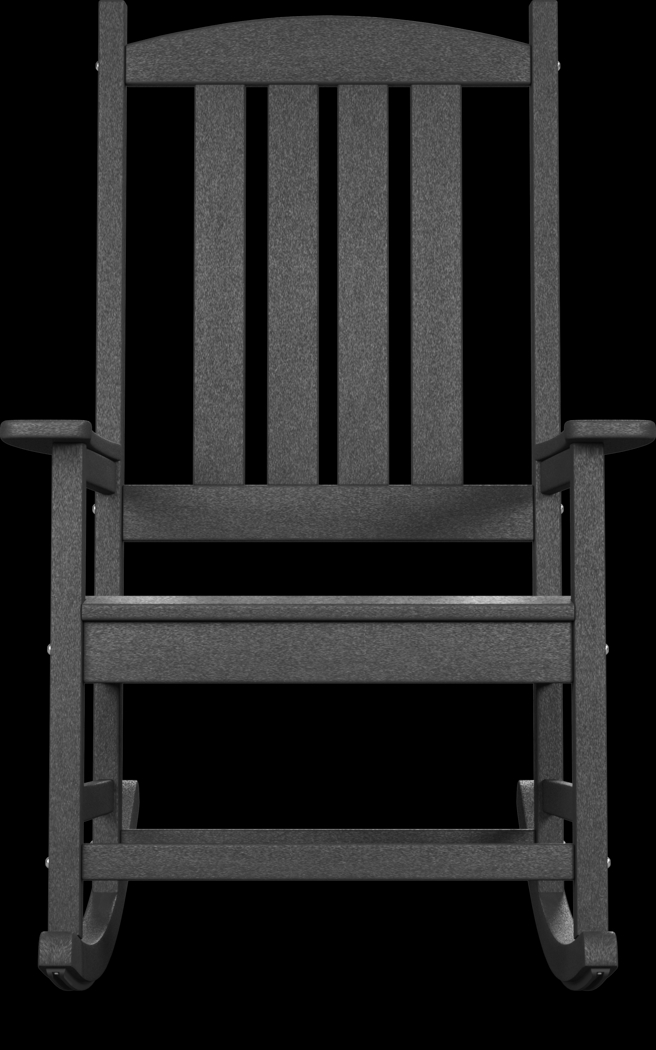 Brocky Black Outdoor Rocking Chair - Thumbnail - Image 3