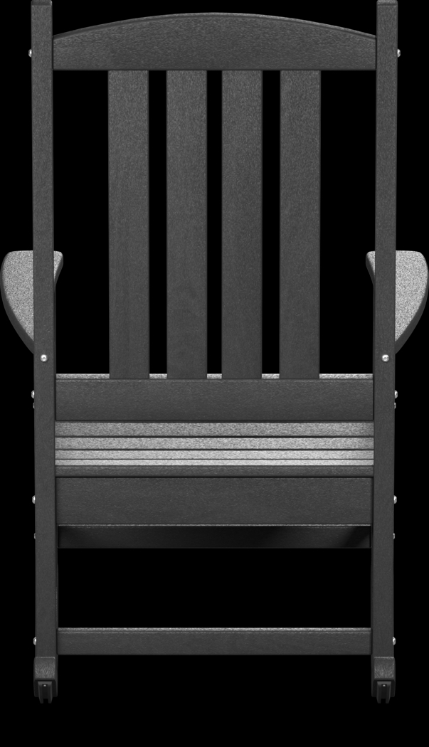 Brocky Black 3 Pc Outdoor Rocking Chair Set with End Table - Thumbnail - Image 5