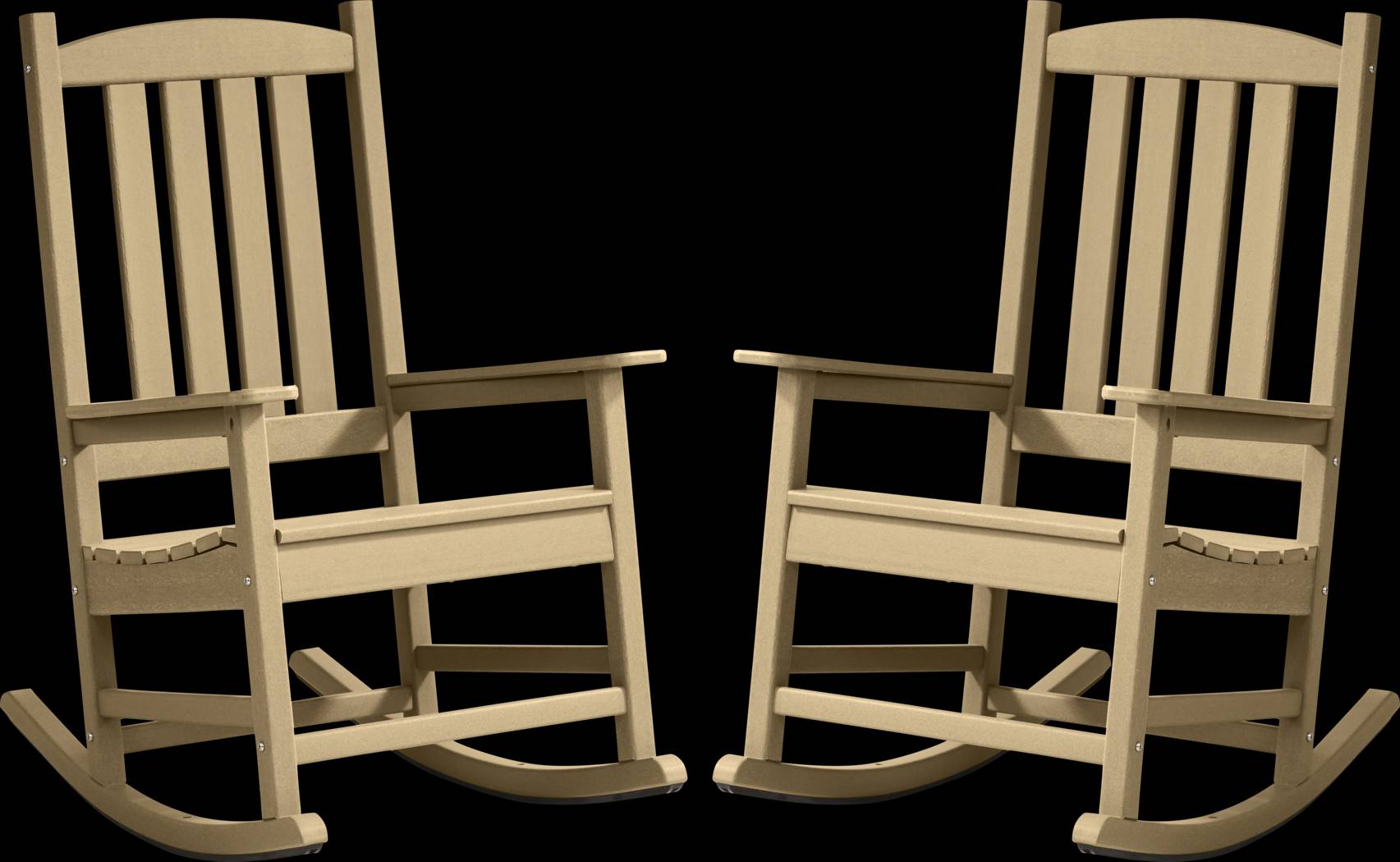 Brocky Brown Outdoor Rocking Chair, Set of Two - Thumbnail - Image 1