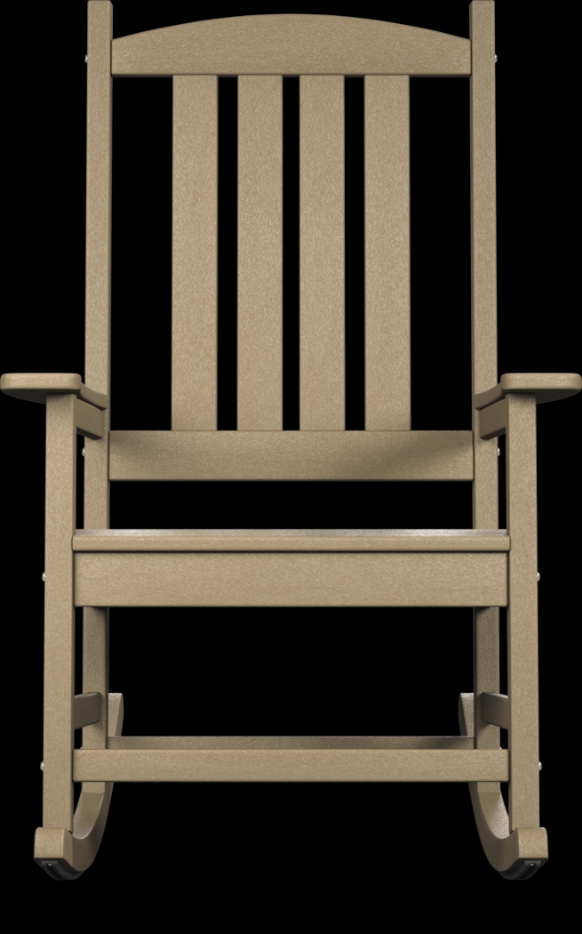 Brocky Brown Outdoor Rocking Chair - Thumbnail - Image 3