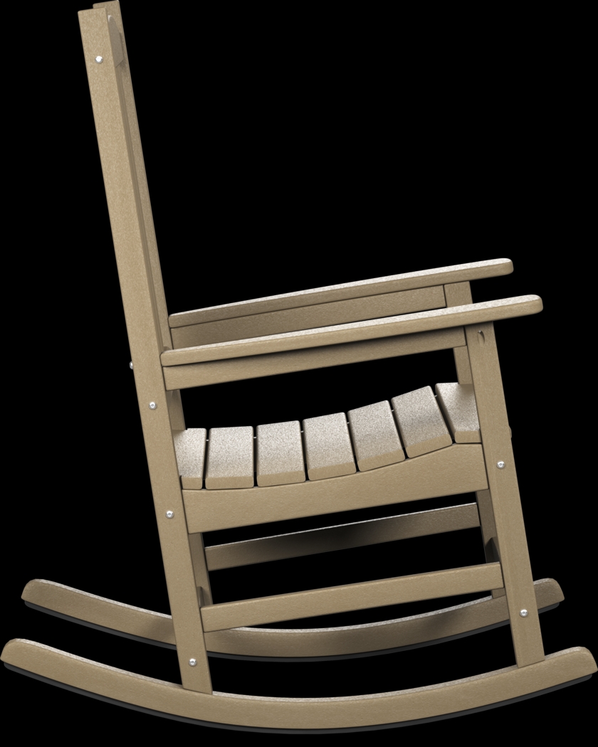 Brocky Brown Outdoor Rocking Chair - Thumbnail - Image 4
