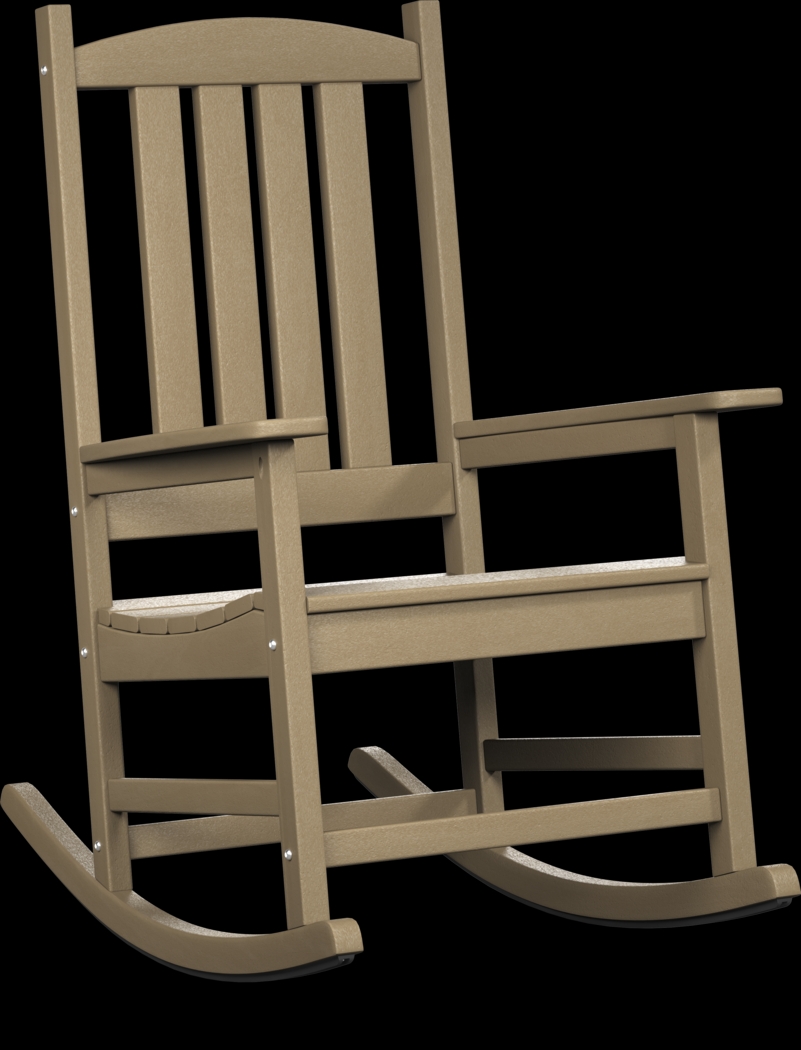 Brocky Brown Outdoor Rocking Chair - Thumbnail - Image 1