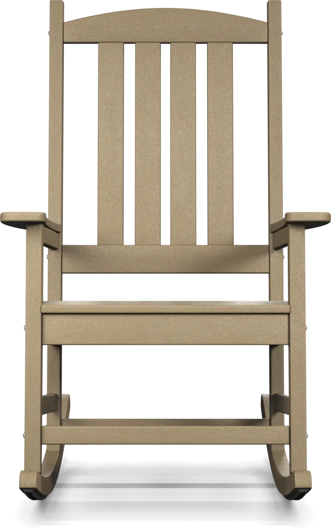 Brocky Brown Outdoor Rocking Chair - Thumbnail - Image 2