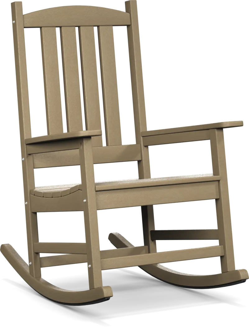 Brocky Brown Outdoor Rocking Chair - Thumbnail - Image 1