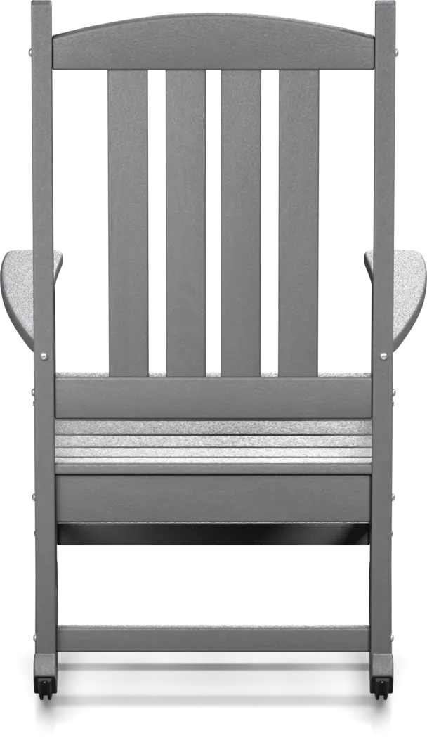 Brocky Gray Outdoor Rocking Chair - Image 5