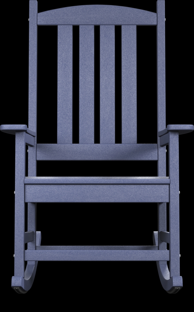Brocky Navy Outdoor Rocking Chair - Thumbnail - Image 3