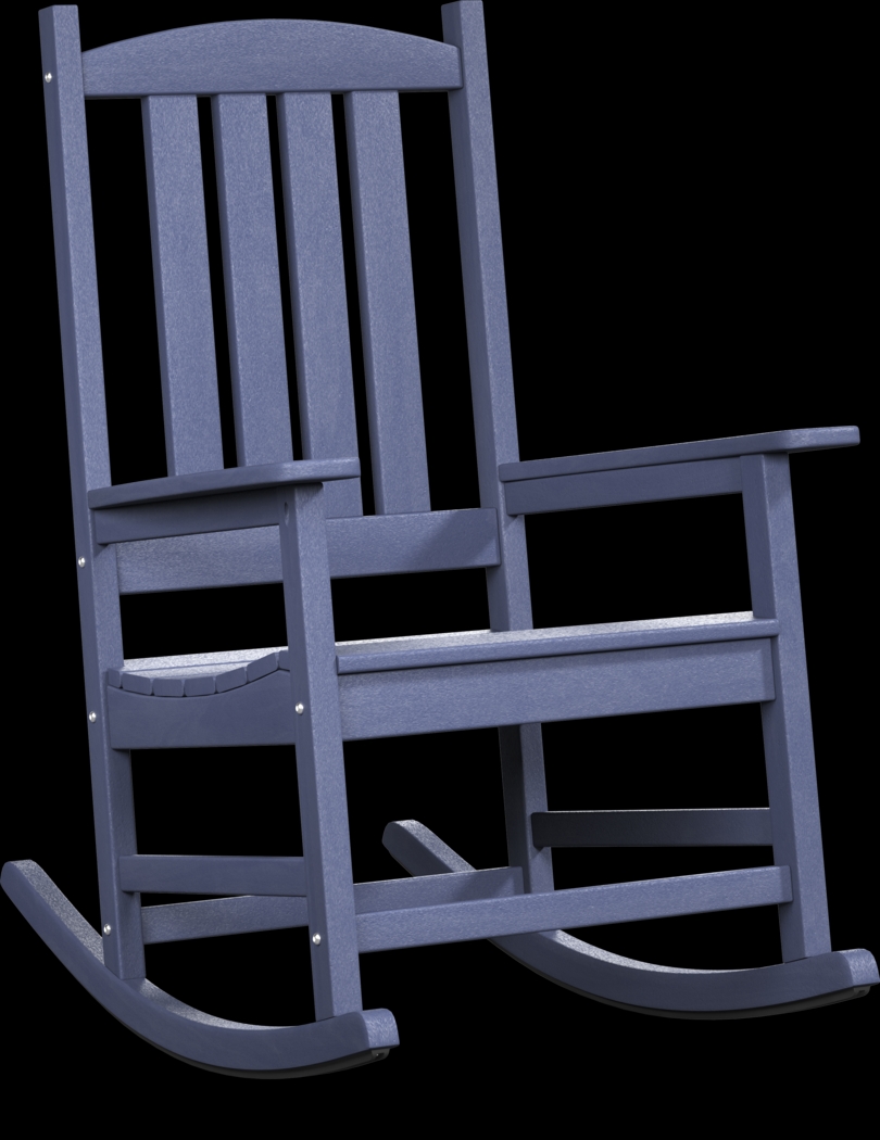 Brocky Navy Outdoor Rocking Chair - Thumbnail - Image 1
