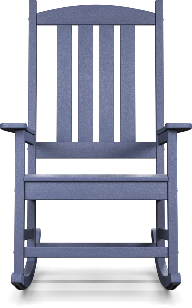 Brocky Navy Outdoor Rocking Chair - Thumbnail - Image 2