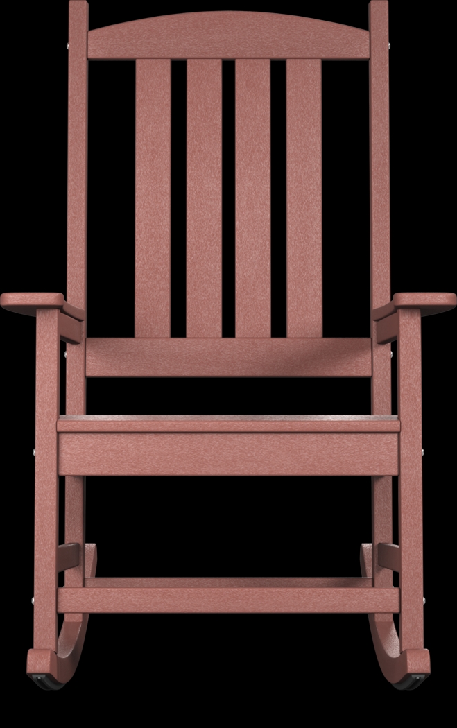 Brocky Red 3 Pc Outdoor Rocking Chair Set with End Table - Thumbnail - Image 3