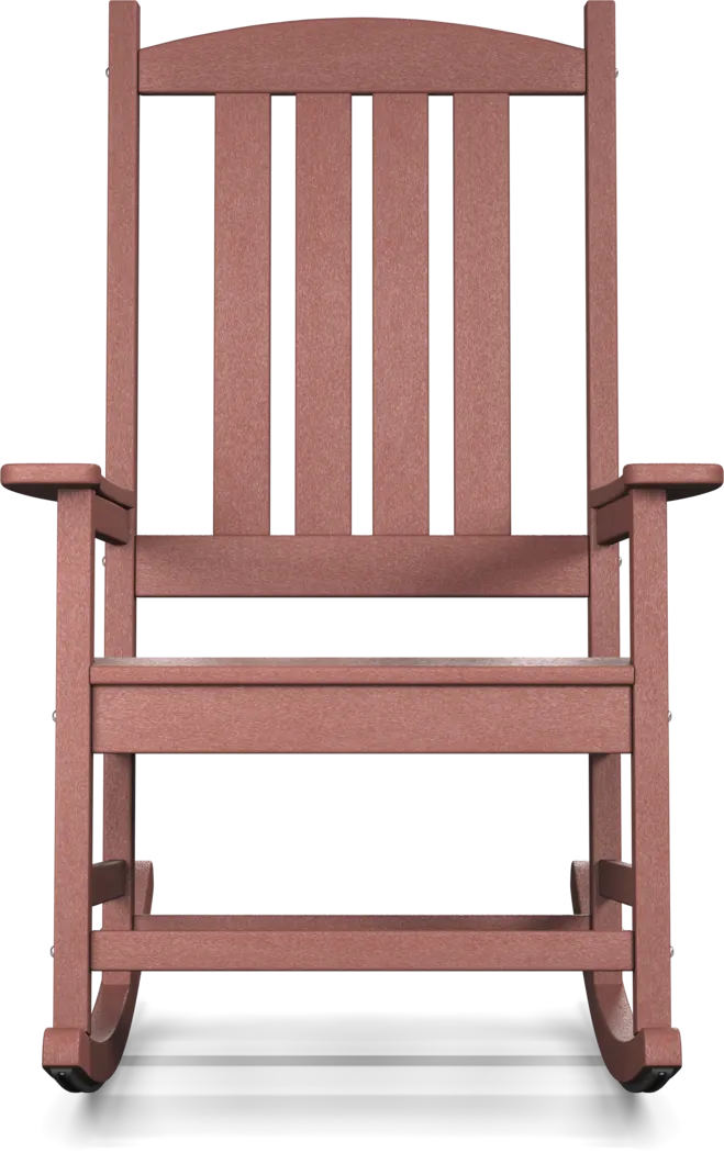 Brocky Red Outdoor Rocking Chair - Thumbnail - Image 2