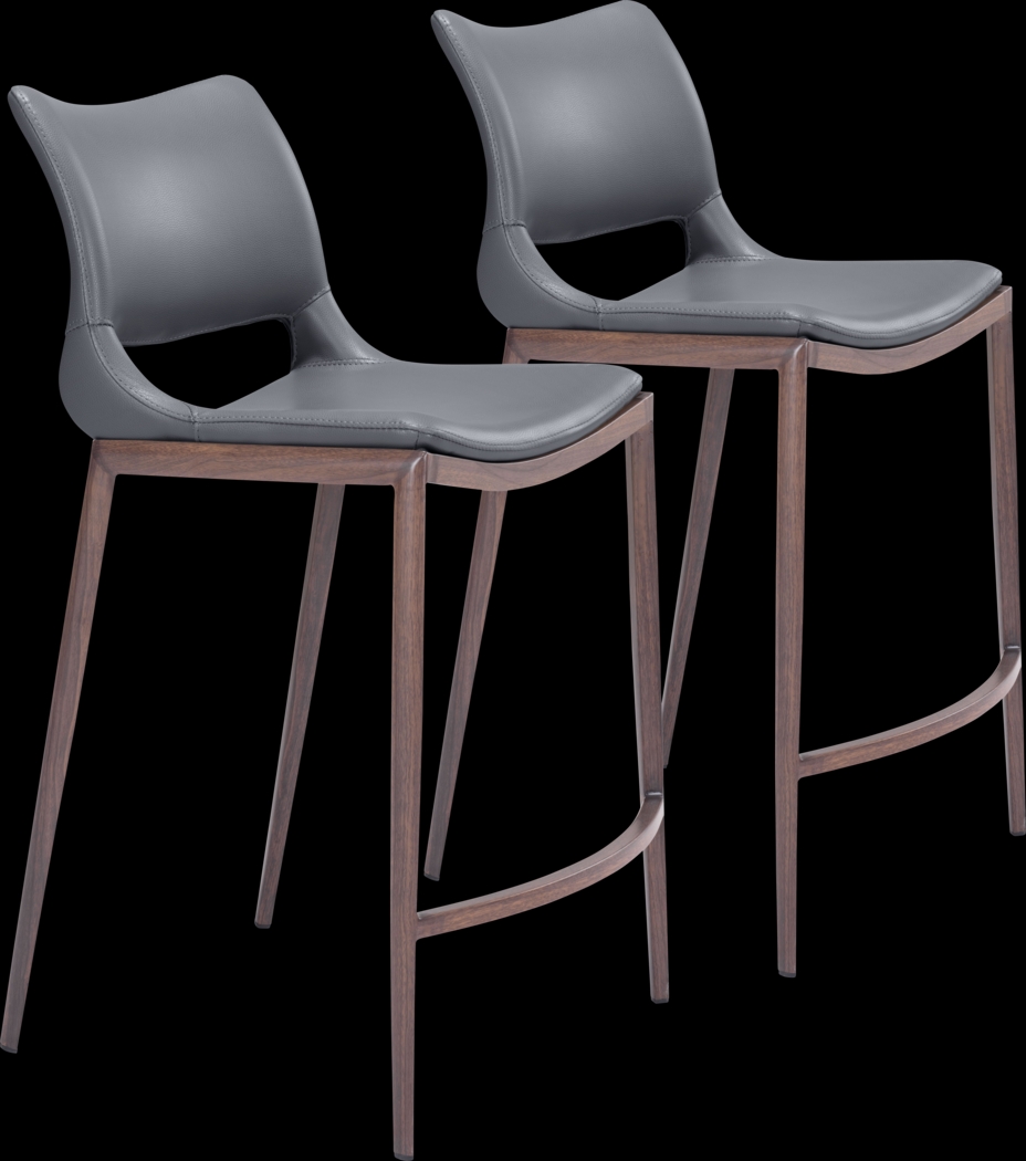 Brocton Gray Counter Height Stool, Set of 2 - Thumbnail - Image 1