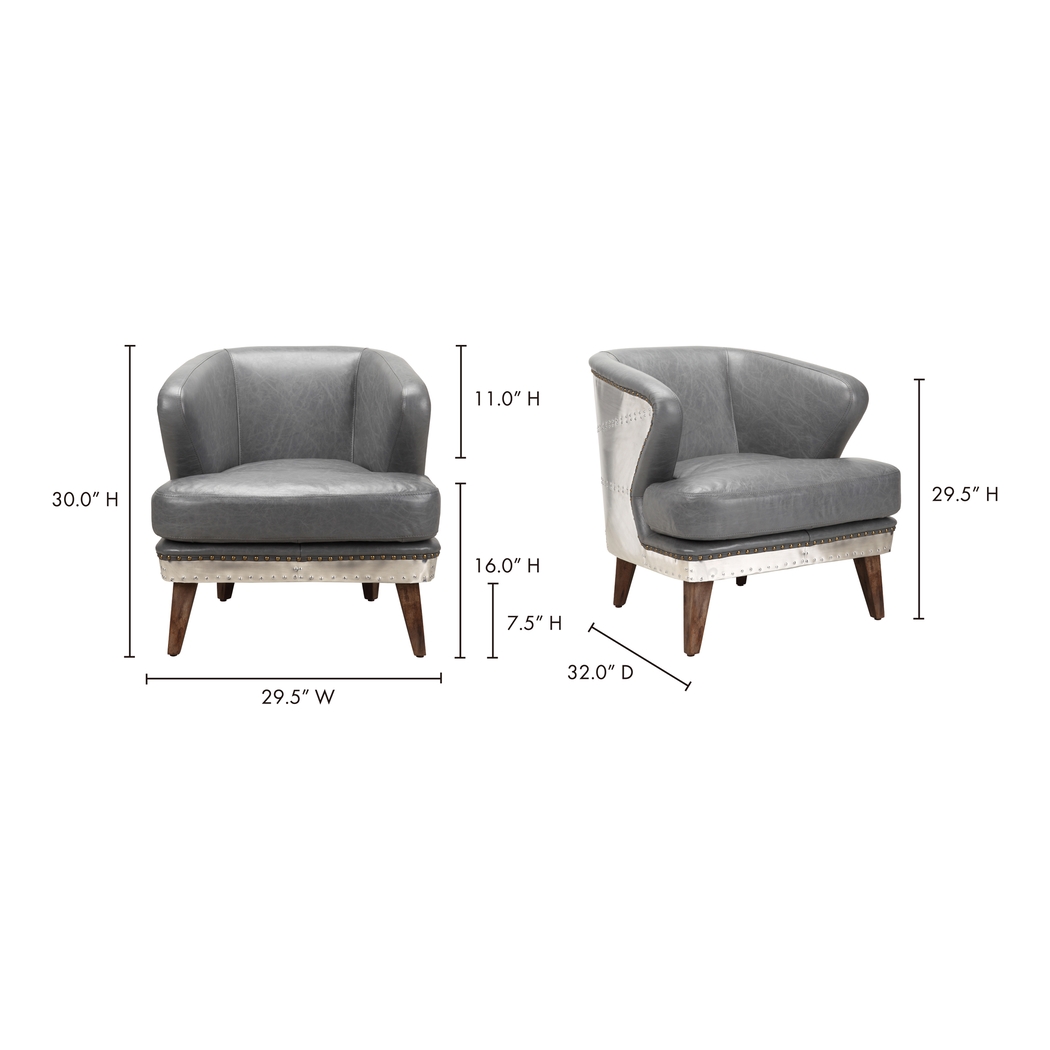 Brocton Grey Accent Chair - Thumbnail - Image 5