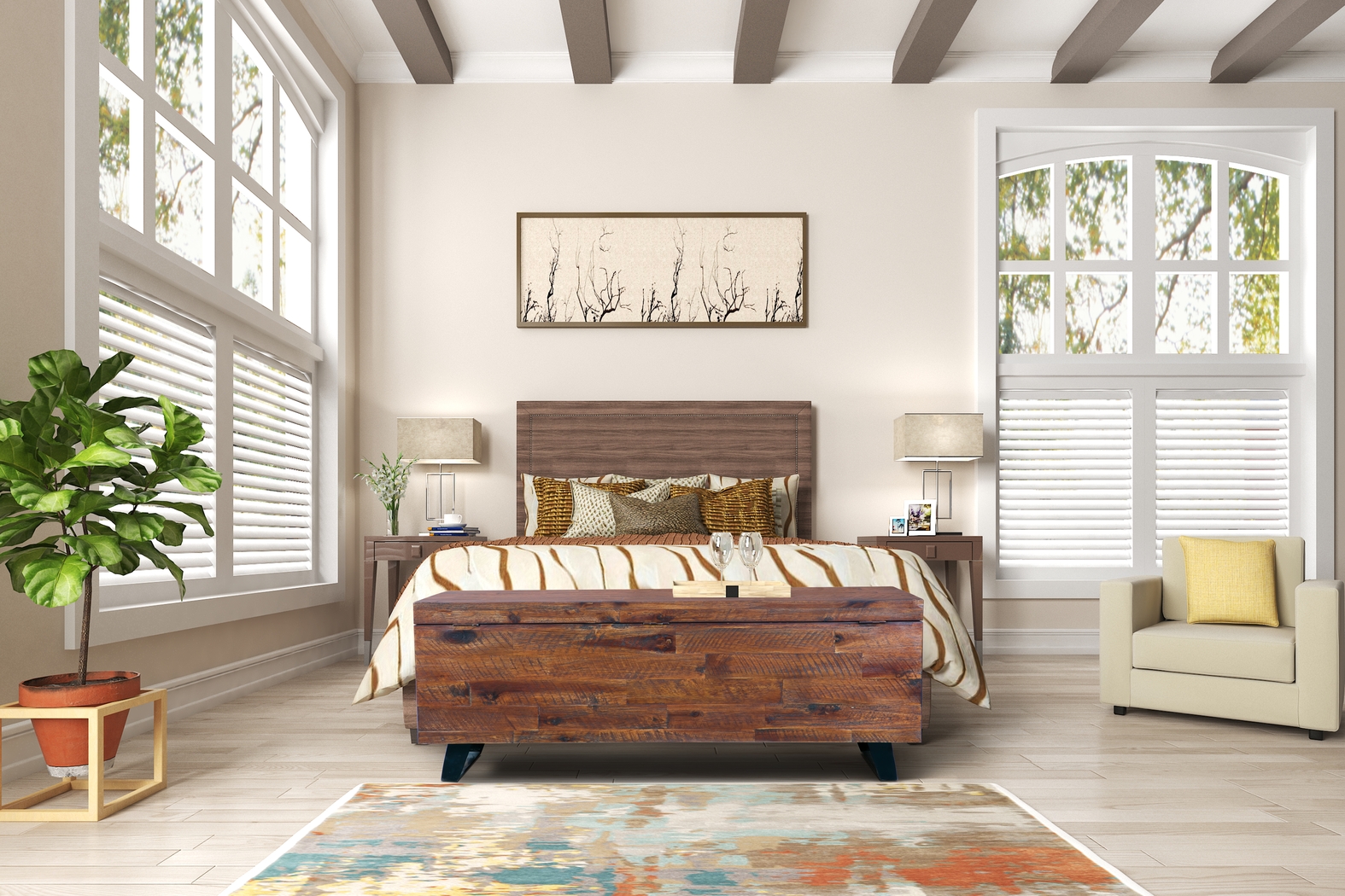 Brodnex Brown Storage Trunk - Thumbnail - Image 7