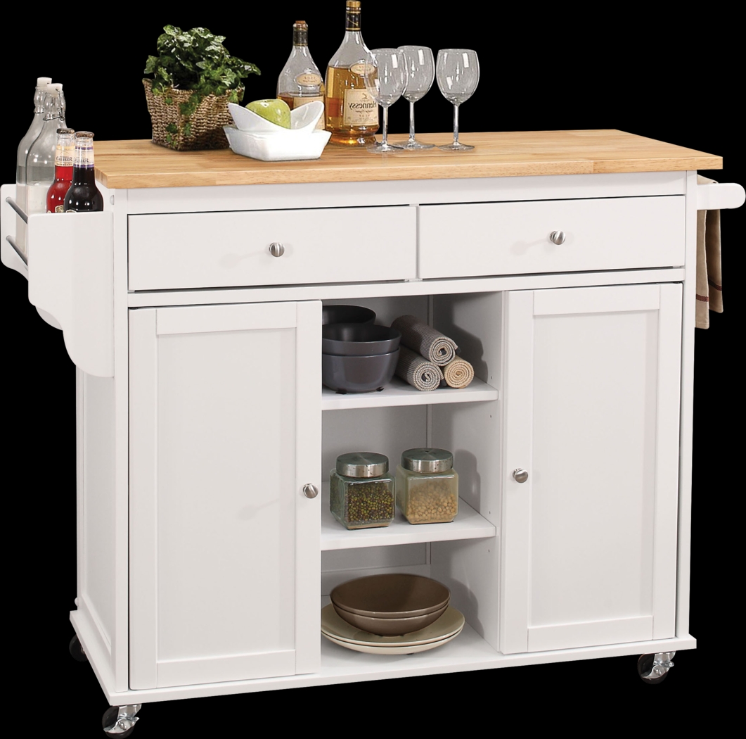 Brodrick White Kitchen Island - Thumbnail - Image 1